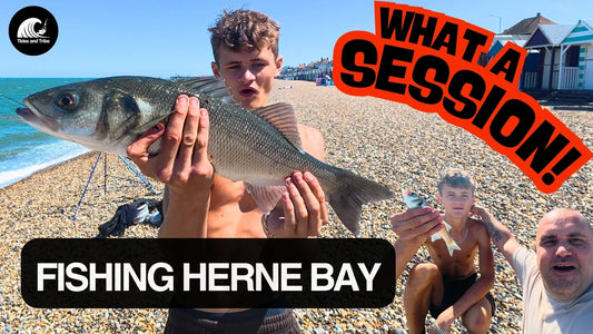 Beach Fishing With Lugworm – Connor Lands a Cracking 55cm Bass!